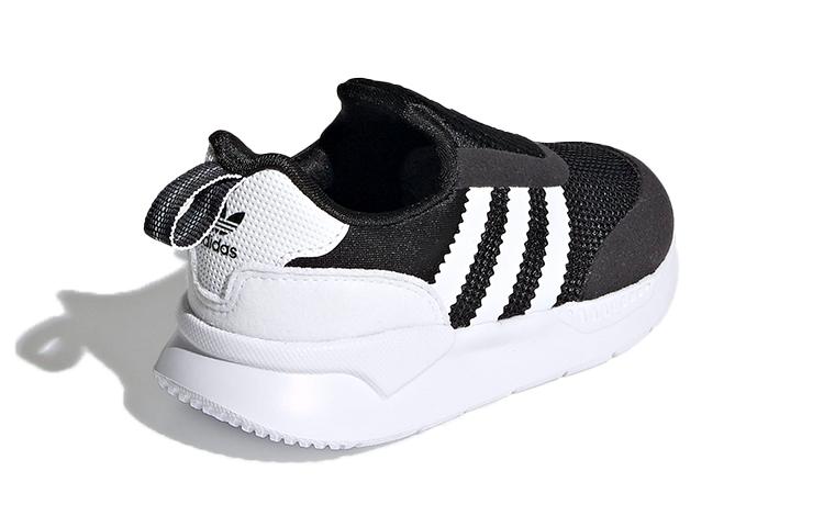adidas Originals ZX 360 Cushioning Abrasion Resistant Breathable Low Top Toddler Shoes Black White Infant And Toddler FX4941