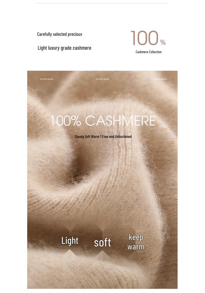 Women's 100% Pure Cashmere High Neck Seamless Turtleneck Sweater - Slim Fit Autumn Winter Knitwear