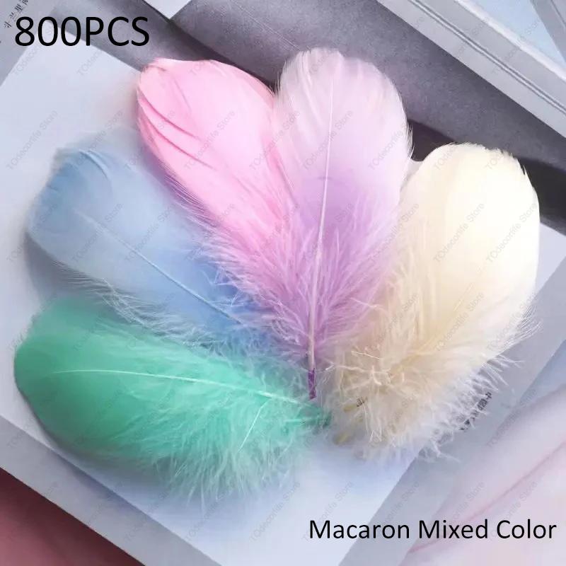 Colorful Feather Craft Feather Rainbow Color Children's Feather Handmade Wedding DIY Decoration Feather 3-5 Inch