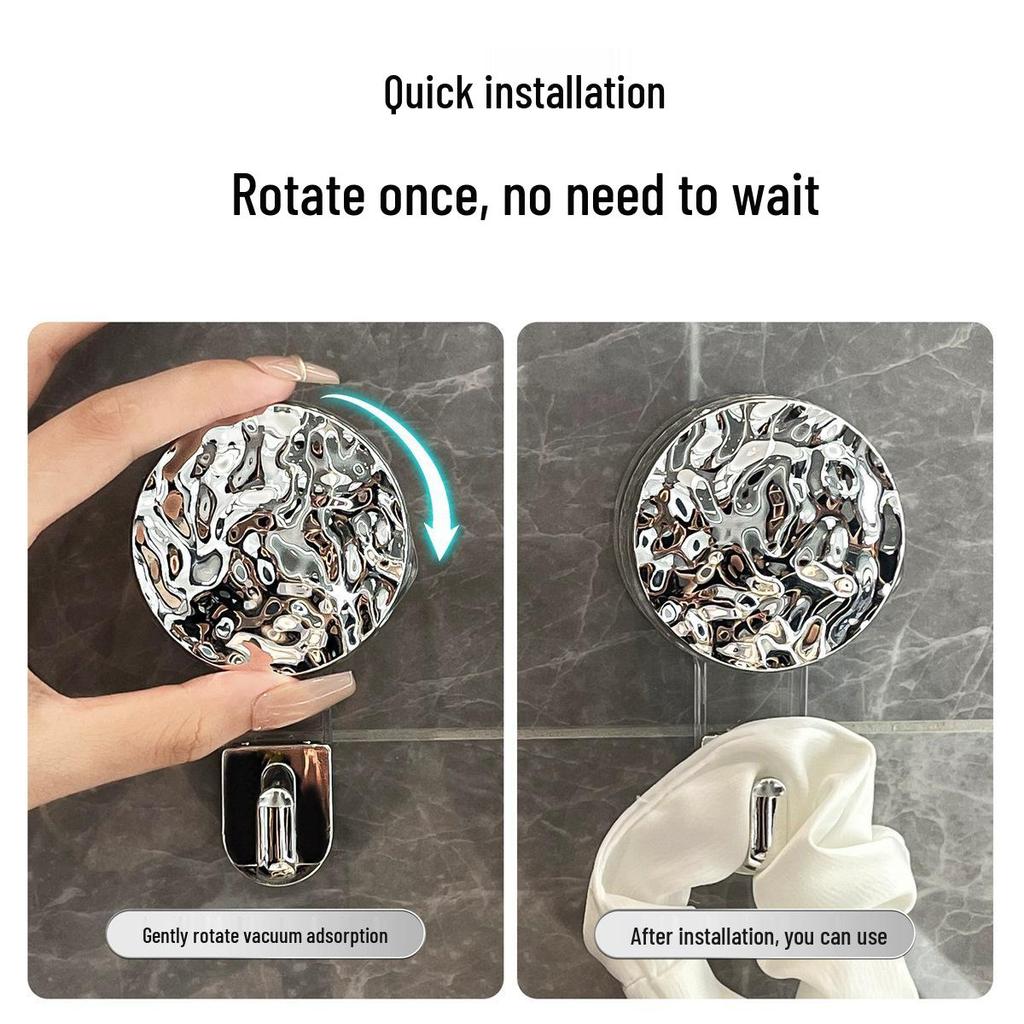 Powerful Suction Hook – No-Drill, No-Trace Adhesive for Bathroom Doors and Walls, Ideal for Towels and Clothes.