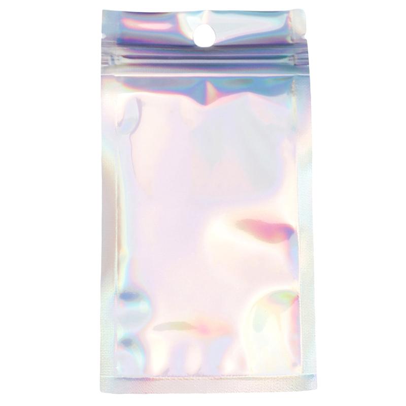 10/20 ks PET fóliových sáčků se zipem se používají pro domácí skladování šperků a řemesel