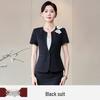 2025 Stylish Professional Suit: Spring/Summer Short Sleeve Workwear for Jewelry Store, Hotel Reception, and Administrative Roles