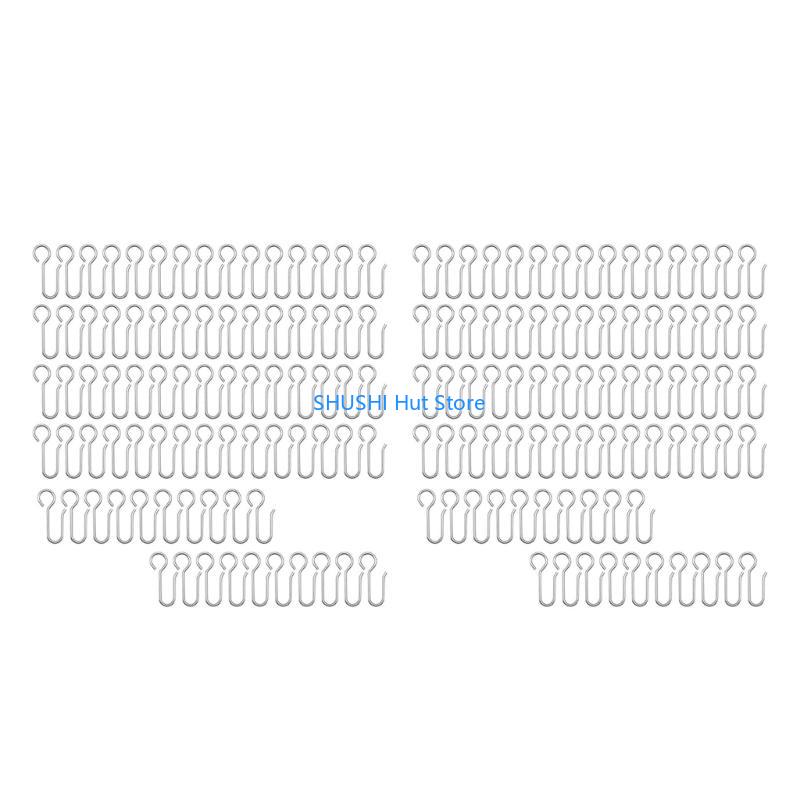 Curtain Hanging S13 Hook Set, Curved 80Pcs Curtain Hook for Home & Office Window Treatments D57B