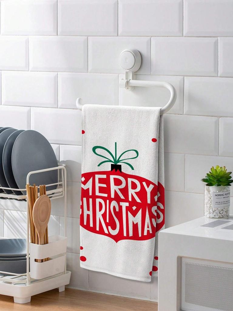 1pc/2pc/4pc/pack Christmas Scrub Sponge Creative Kitchen Dish Cloth Festive Cleaning Decor for Home & Table Kitchen Dish Towel Xmas Cleaning Supplies