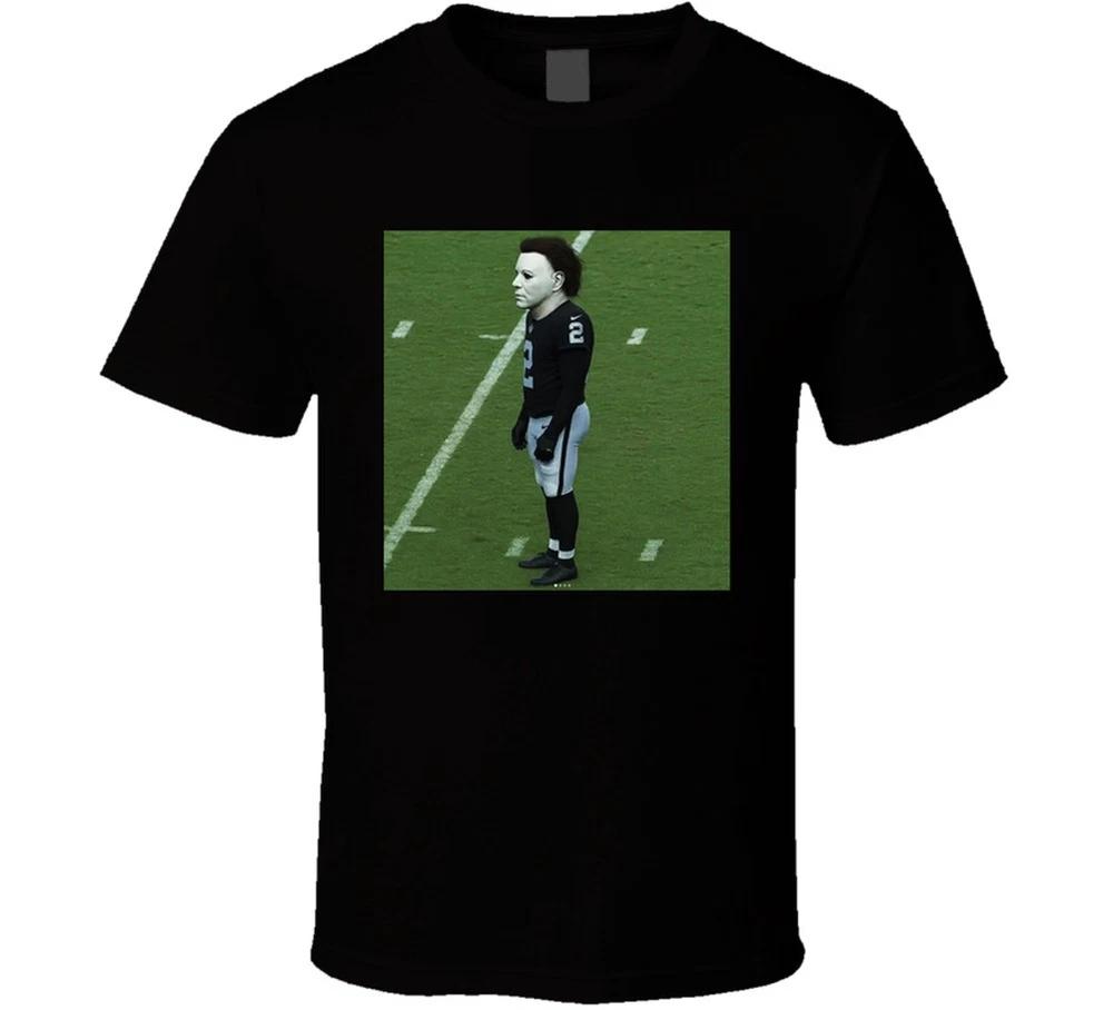 Ashton Jeanty Halloween Stance Michael Myers Mask Football Fan T Shirt S