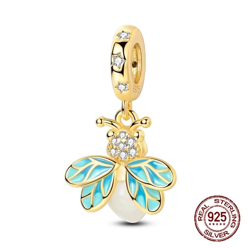 925 Silver Golden Series Compass Whistle Virgin Mary Dangle Charms Beads Pendant for DIY Bracelet Necklace Jewelry Gift