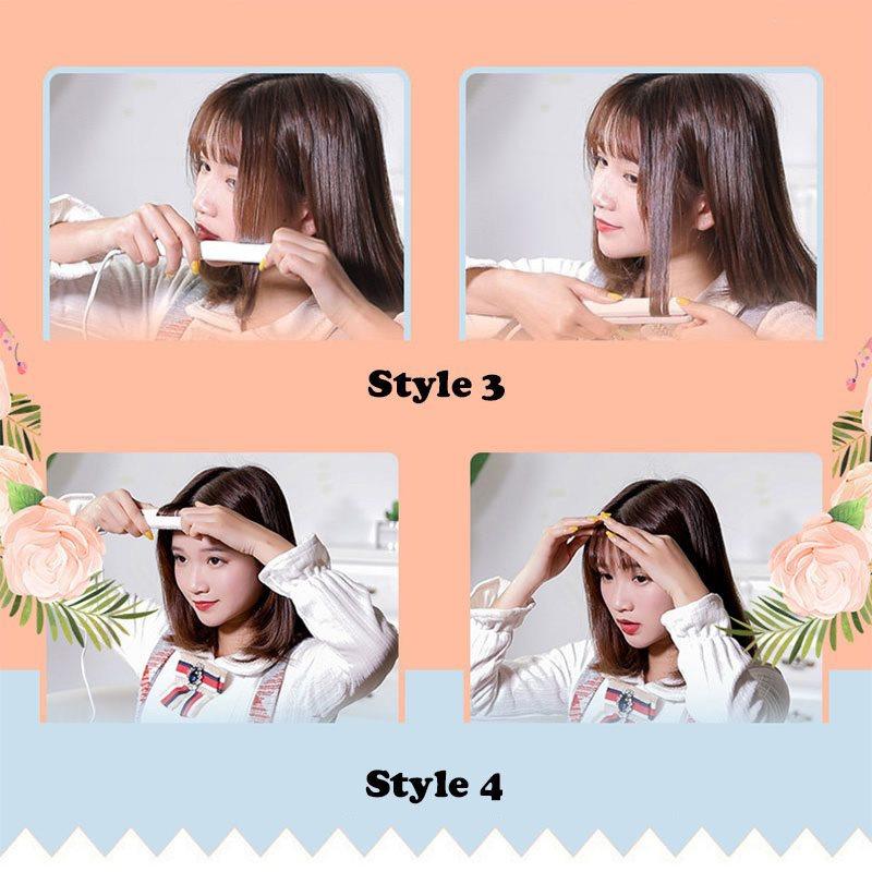 Mini Hair-Straightener Curly and Straight Hair Supplies Thermostatic Electric Ceramic Curling Iron National Standard Double Flat