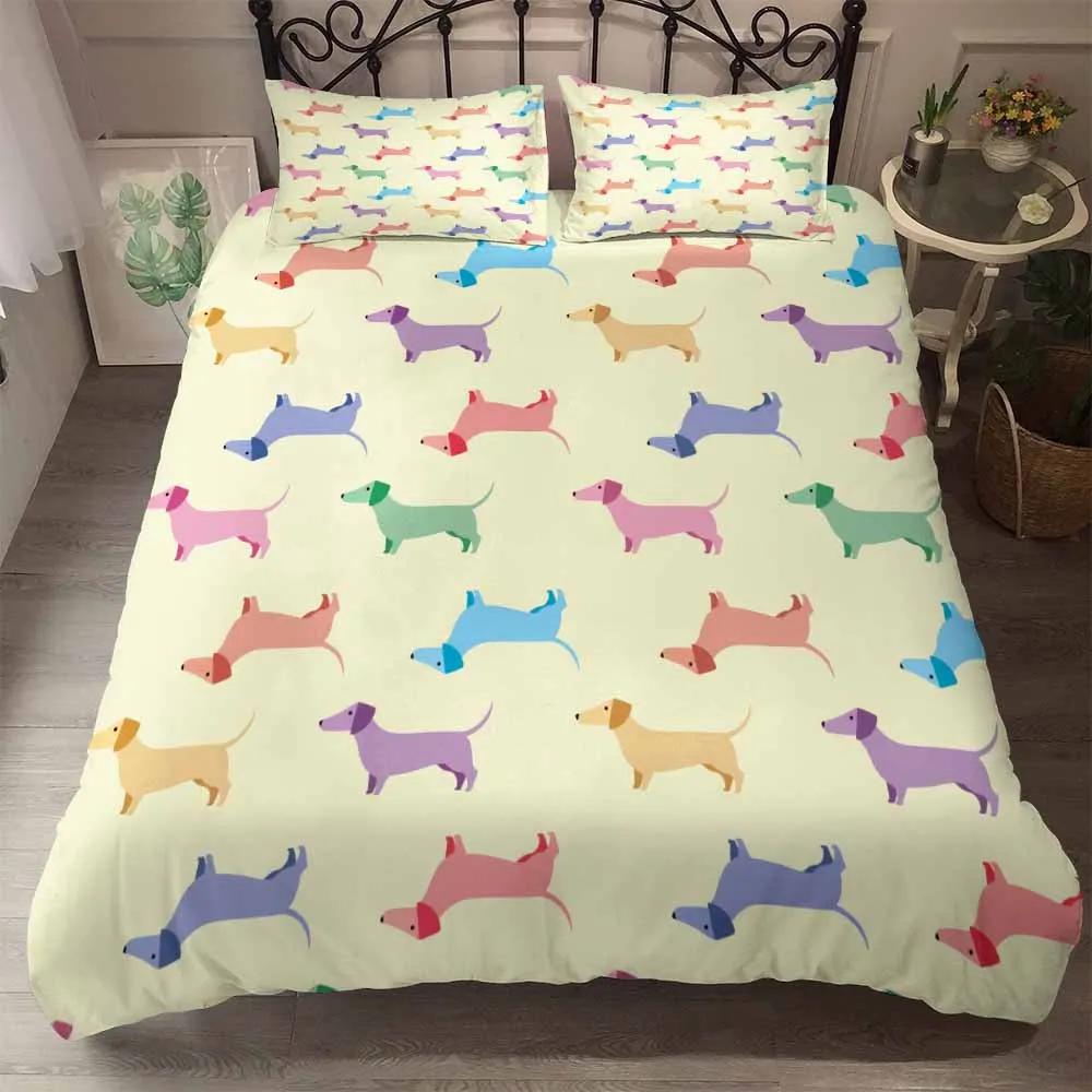 High Quality 3d Bedding Boy Set Dachshund 150x200 Cm Cute Cartoon Kids Bedding Sets Winter Thick Bed Comforter Us Eu Au Size