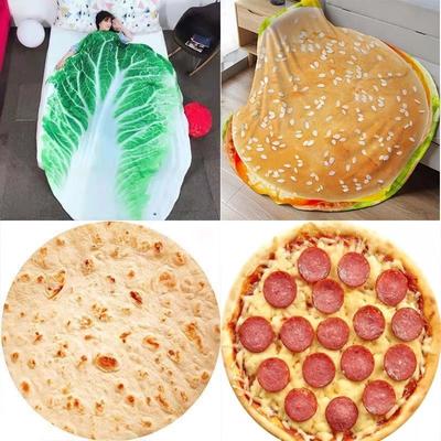 Velká Palačinkovádeka Zábavné Palačinkové Pizza Deka Zelí Flanelová Klimatizační Deka Kancelářské Deka na Šlofík pro Děti Dárek k Narozeninám