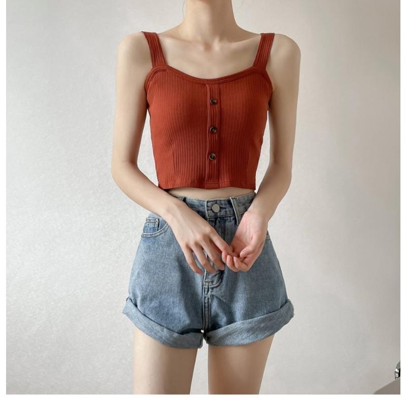 Rayon Short Padded Camisole Tank Top