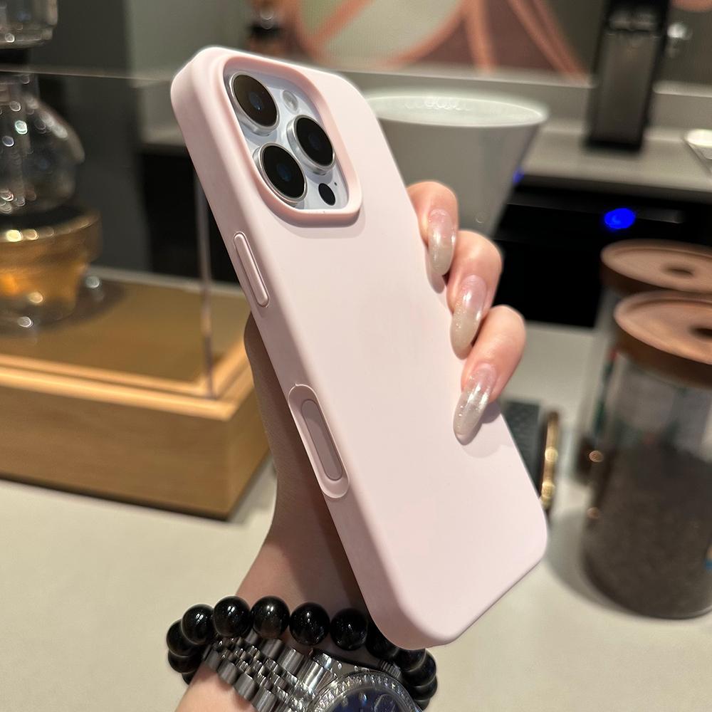 Pulsante di controllo fotocamera Grigio Titanio Custodia originale in silicone liquido per For Iphone 16 Pro Max Plus cover per telefono morbida antiurto completa