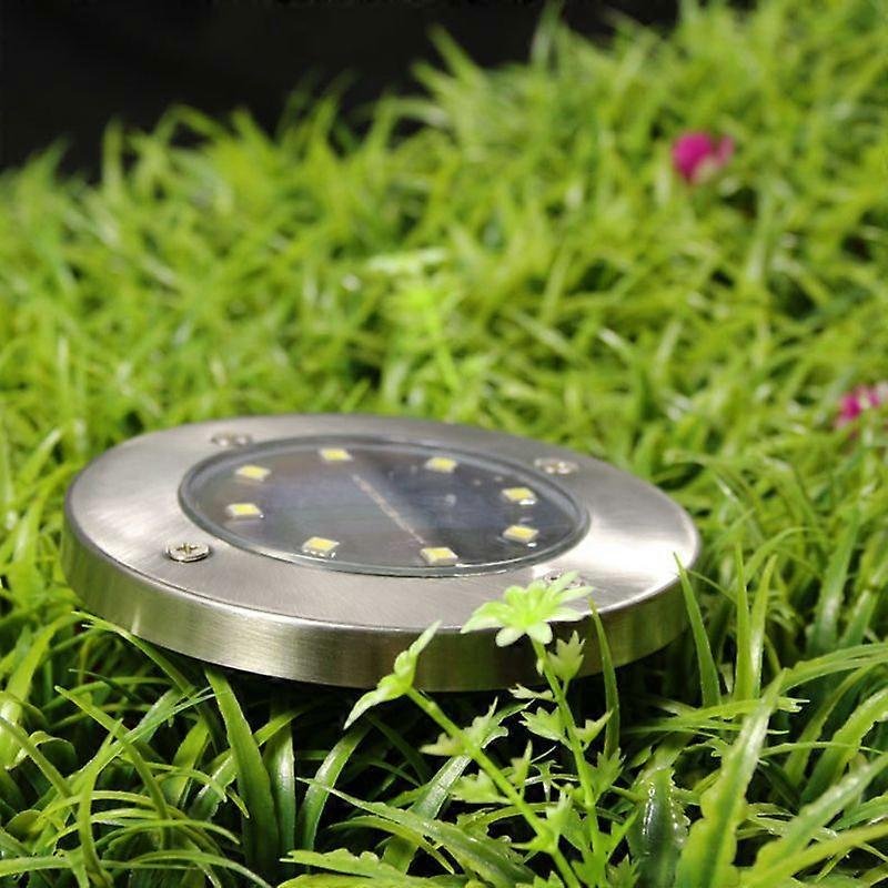 Outdoor Solar Floor Light,8 Led Solar Panel Light Waterproof Garden Floor Passage Light Landscape Lighting For Lawns, Courtyards, Decks, Terraces, Wal