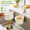Kitchen Sink Garbage Strainer Basket One Touch Dumping Hanging Food Waste Drain Basket Faucet Trash Filter Holder with Handle6