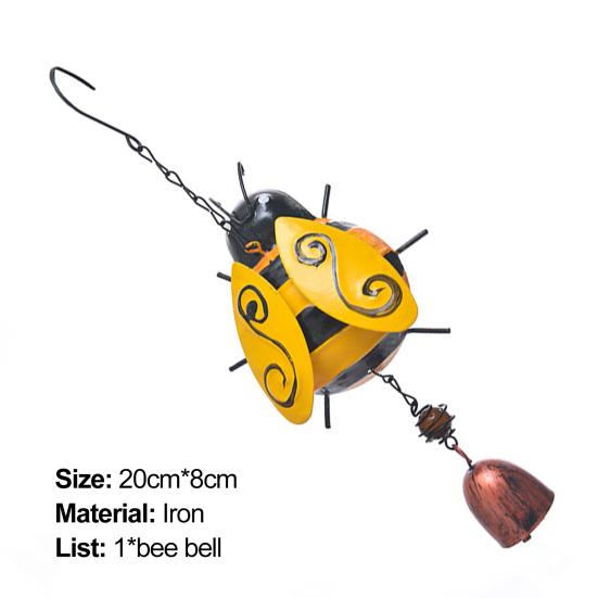 Bee Windchime Small Lovely Ornamental Bee Wind Chime with Hook Hanging Bell for Garden