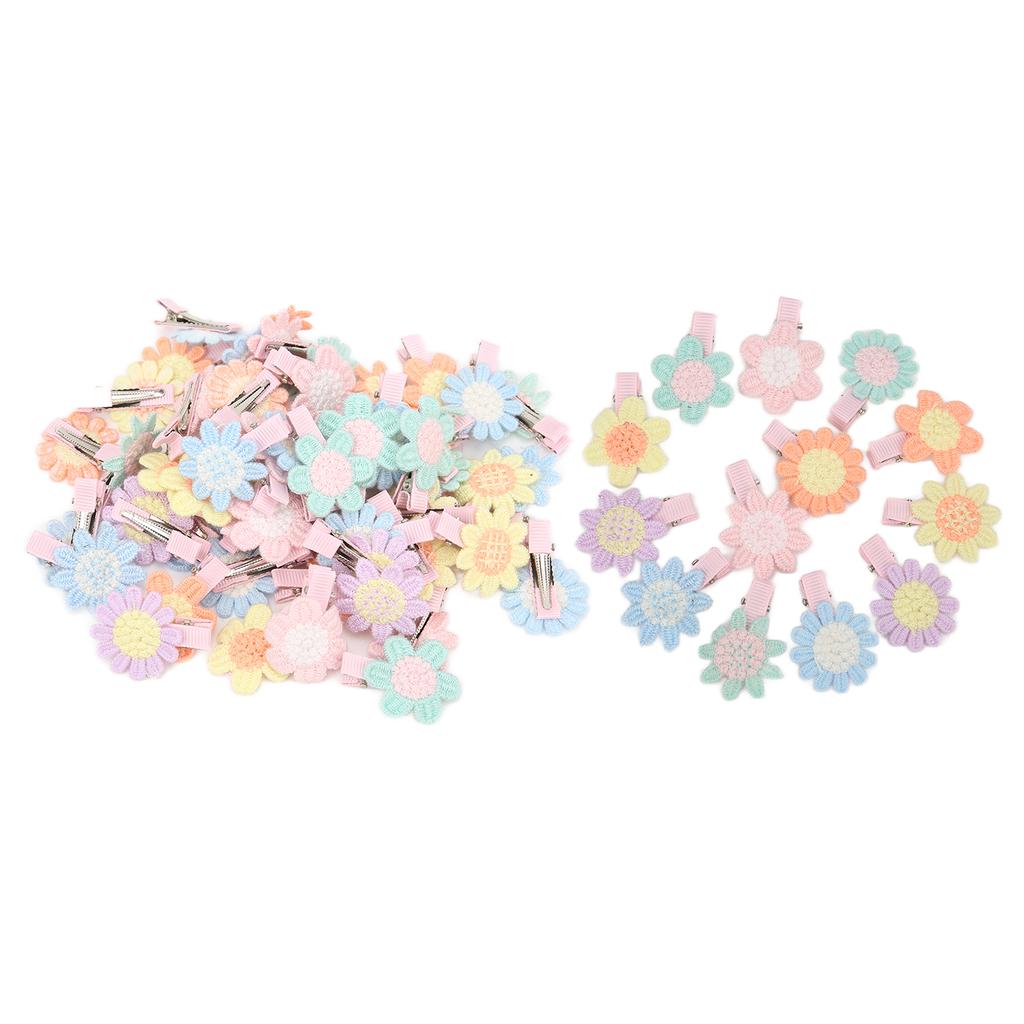 Cute Floral Pet Hair Clips Six Petal Flower Funny Dorable Decorative Pet Flower Headwear