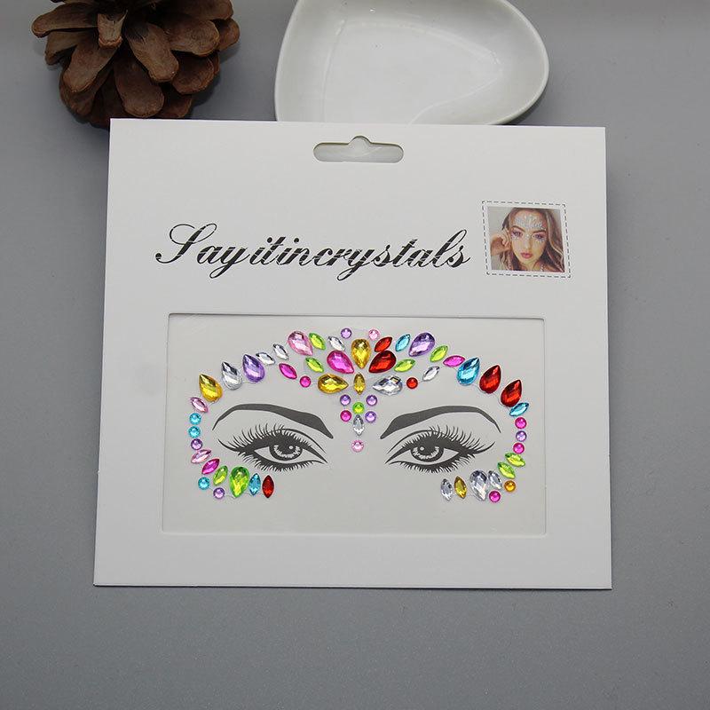 Waterproof Gem & Diamond Face Stickers for Makeup & Festivals