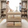 Bed Sheet Organizer Stackable Dust-Proof And Transparent Easy To Access Used For Storing Bedding Clothing And Other Items