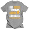 2024 I Abink Beer And Eat Jamon T Humor Spanish Saying Funny Gift Men T-shirt High Quality Cotton Casual T Shirt Men Tshirt