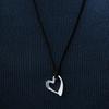 SCALETTO RS010 Curved Chain Like Heart Pendent Necklace