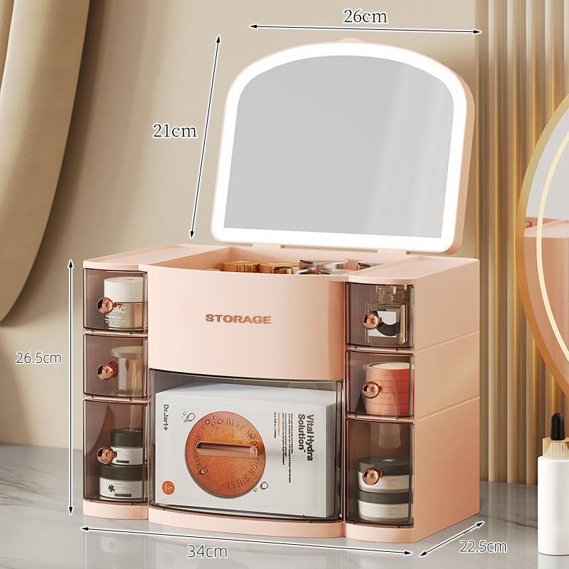 

Large Multifunctional Dustproof Cosmetic Organizer for Living Room - Desktop Lipstick Storage Box