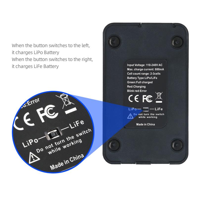 Sevenchip C3 Pro 10W Mini Charging Balance Charger Adapter for RC 7.4V-11.1V 2-3s Lipo Life Battery Remote Control Toy Car