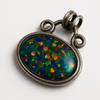 Natural Opal Pendant 28 ct 925 Sterling Silver Multicolor Oval Cut October Birthday Birthstone