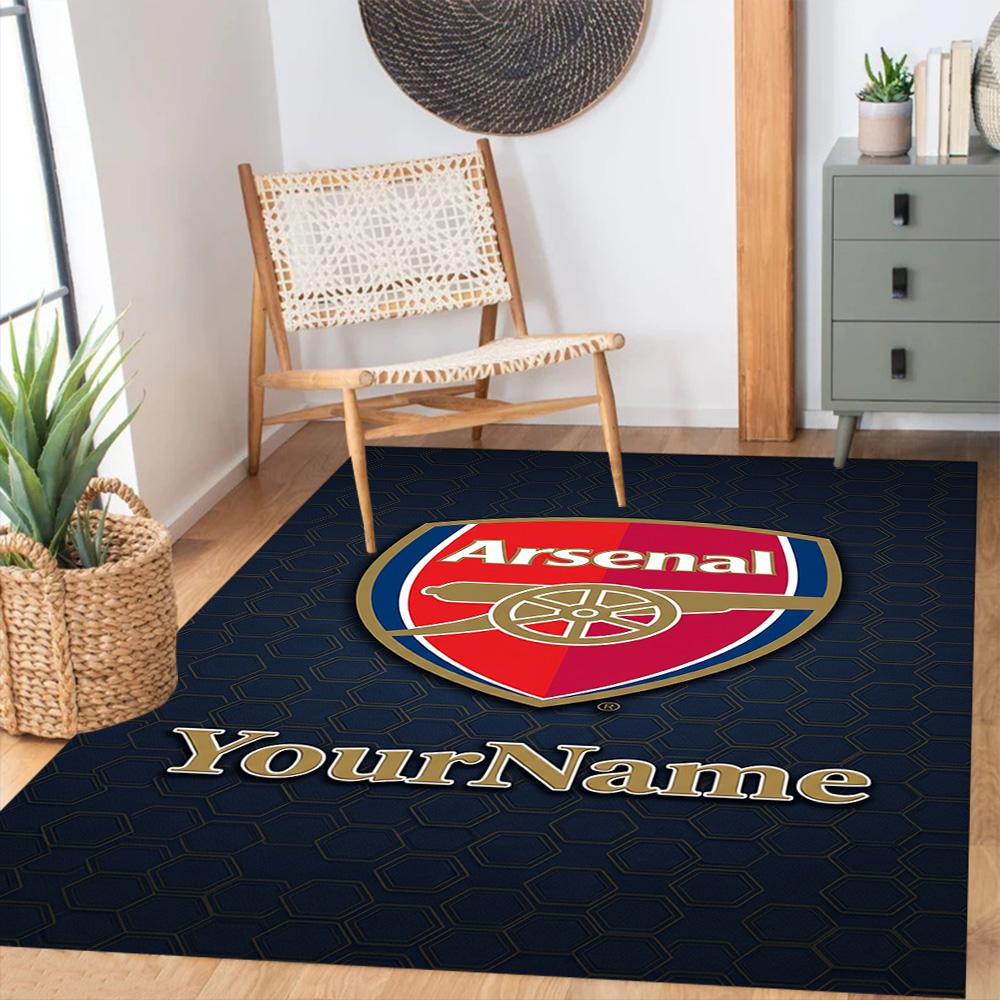 Arsenal Personalized Name Floor Mat Perfect for Hallway Kitchen Outdoor Foyer Antislip Carpet Decorate Offices Perfect Gift for Women/Men