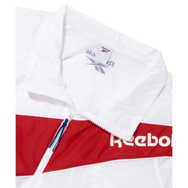Reebok Stand Collar Color Block Short Sleeve Windbreaker Unisex Jackets White REJU4EA51WT
