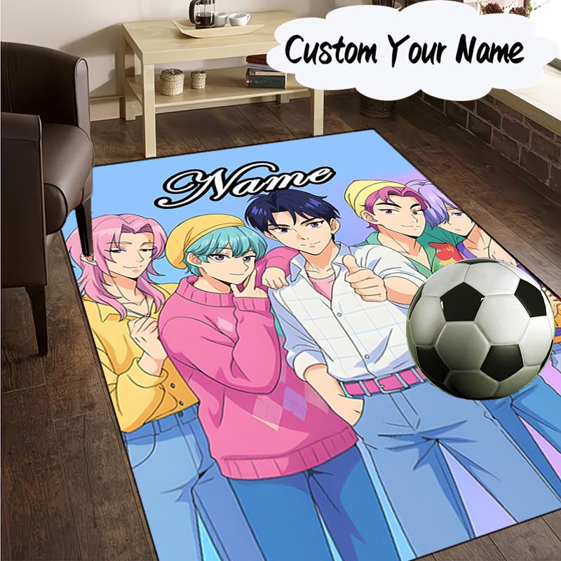 Custom Name KPop Demon Carpet, Chair Rug,Area Rug for Office Bedroom living rooms bedroom, Doormat decor Christmas fan gifts