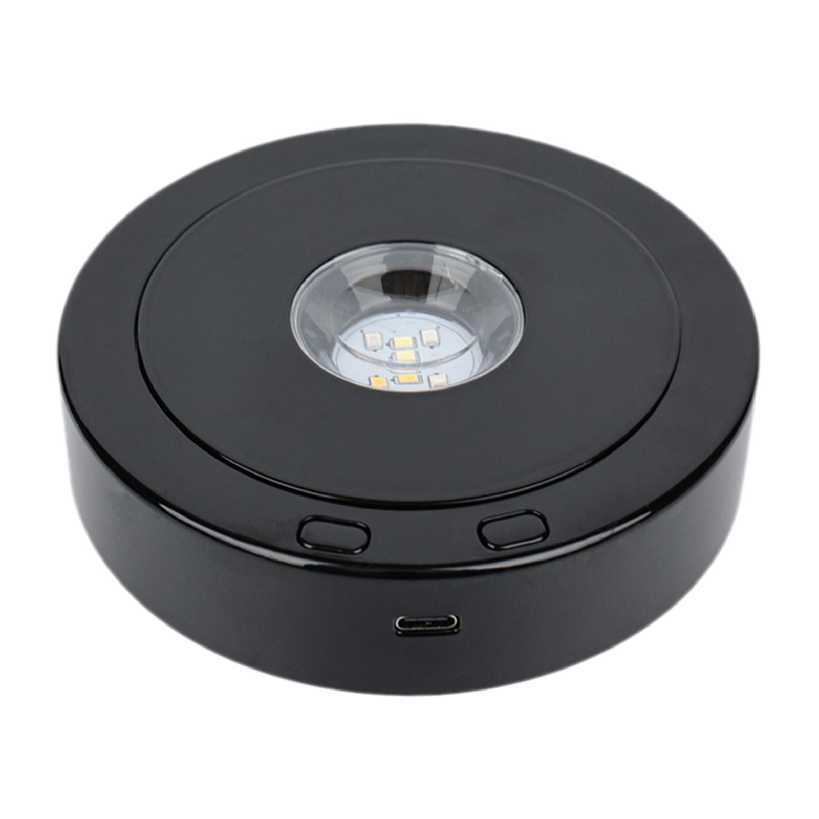 

Rotating Display Stand Exhibitions with USB Cables 4.5 Speed Adjustable 360 Degree Collectibles Colorful Rotating Display Stand чорний