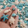10/20/30/50pcs Ceramics Beads For Jewelry Making Supplies Ocean Animal Turtle Starfish Charm Bead Small Hole Handmade Components