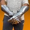 Nazgul-Inspired Etched Gauntlet Gloves  Medieval Costume Pair  Perfect Halloween Gift