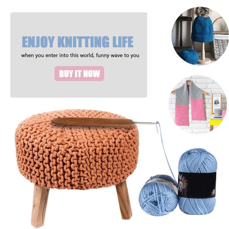 8Pcs Bamboo Crochet Hooks Set Small Lace Crochet Needles 1.0-2.75mm Knitting Needles Handle Weave Yarn Sewing Tools