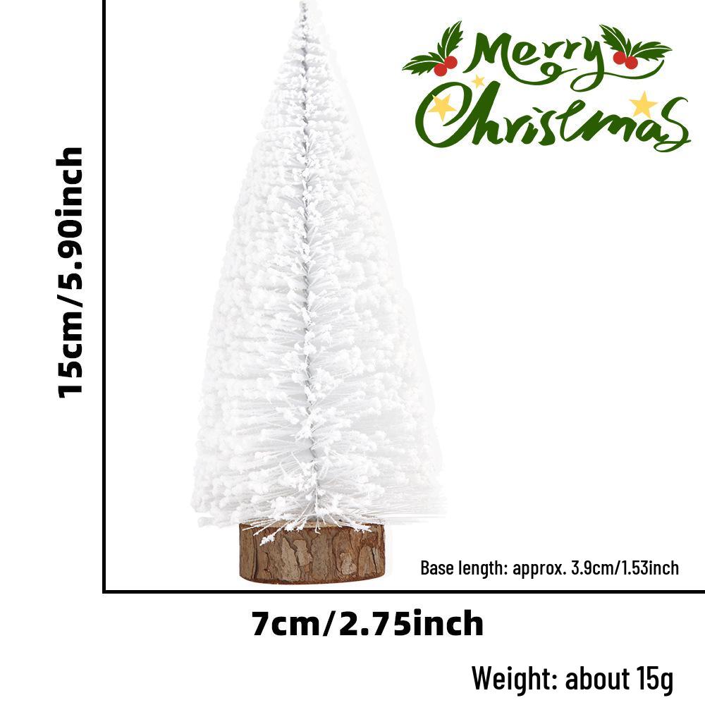 Mini Snow Spray Christmas Tree - Tabletop Holiday Decor Pine Cedar Ornament