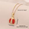 Ladybug-Pendant Necklace With Zirconia For Women Lightweight Allergy Free Jewelry Gift