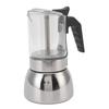 Glass Moka Pot Stainless Steel Heat Resistant Portable Classic Italian Coffee Maker for Home and Cafe 300ML