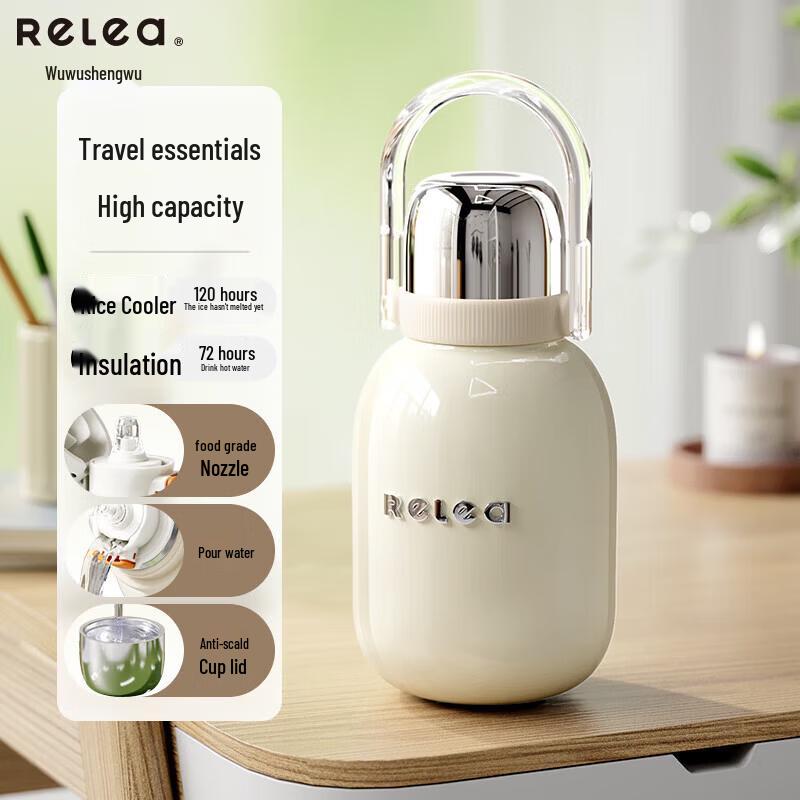 Wushengwu 316L Stainless Steel Kids Insulated Straw Water Bottle