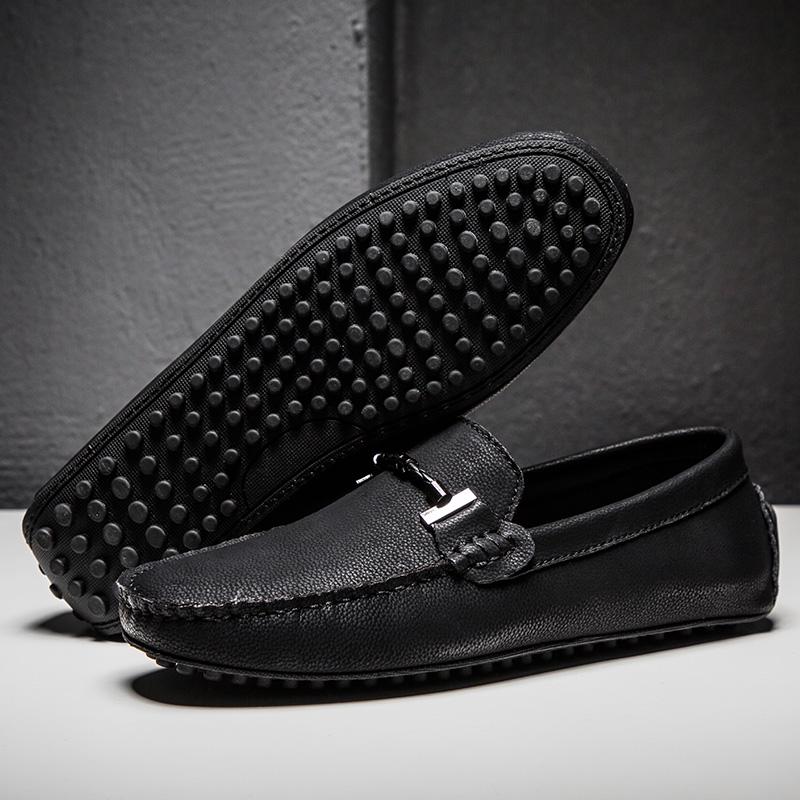 New Men's Genuine Leather Loafers Men Casual Summer Shoes Big Size 38-49 Brand Male Flat Slip on Shoes Driving Moccasins For Men