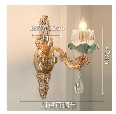 Chandelier Luxury Crystal Blue Ceramic For Living Room Ceiling Lamp Villa Bedroom Dining Room Indoor Home Decor Lighting Fixture