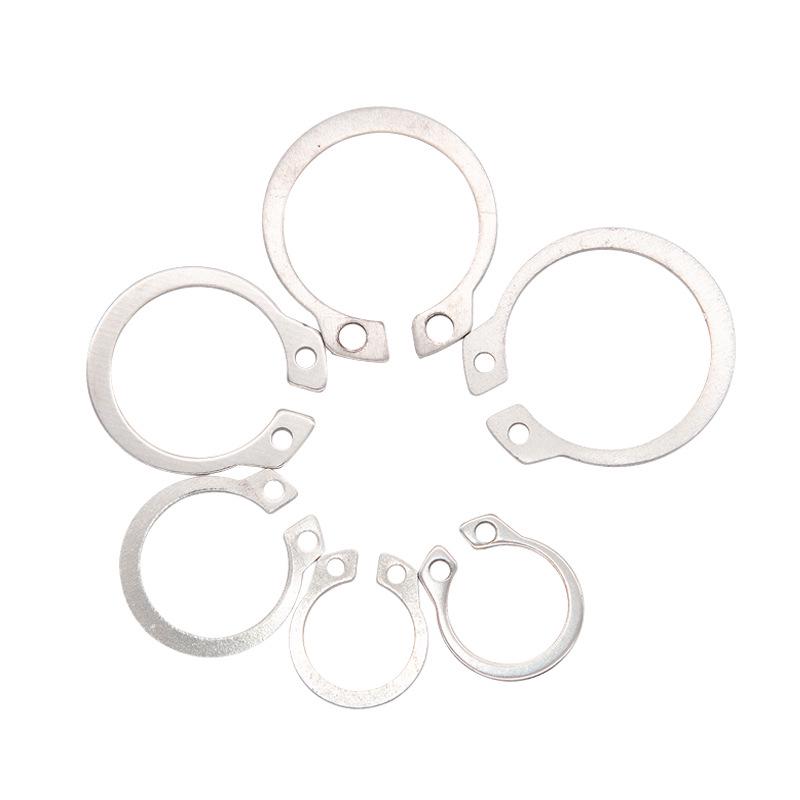 304 Paslanmaz Çelik C Tipi Segman: Mil Yatağı Uygulamaları İçin Dış Segman & Elastik Segman.