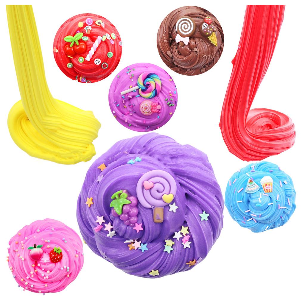 Kids Slime Kit DIY Stretchy Sensory Play Creative Craft Set Non Toxic Fun Party Favors Colorful Slime Supplies Art Toys