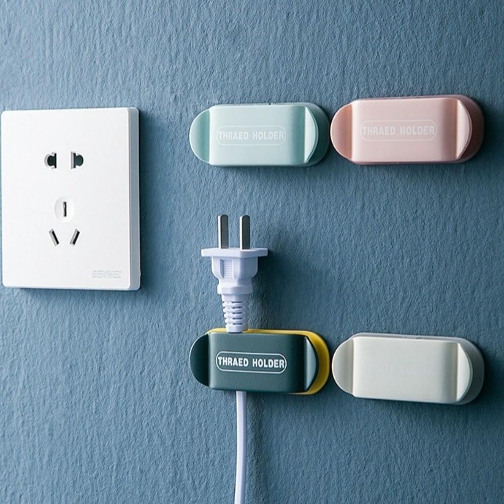4pcs/set Punch-Free Wire Clip Self Adhesive Cable Management Practical Cable Organizer Home Office