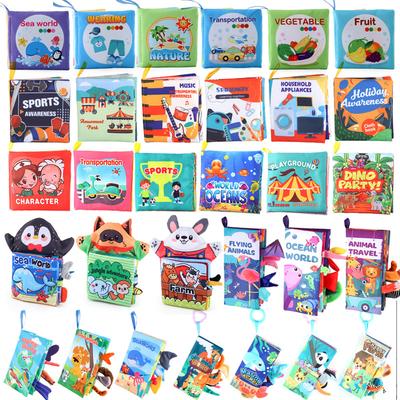 Üç Boyutlu Bebek Kumaş Kitabı Erken Eğitim Oyuncağı, Yırtılamaz Avuç İçi Kitabı Erken Eğitim Bilişi Sesli Kağıt Seti ile Bebek Kumaş Kitabı