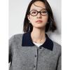 Chuyu Damen Colorblock Polo Strickjacke
