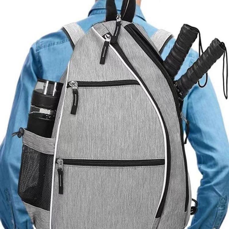 Pickleball Rackets Backpack For Men Women Sports Reversible Pickleball Paddle Bag Tennis Racquetball Badminton Travel Sling Bag
