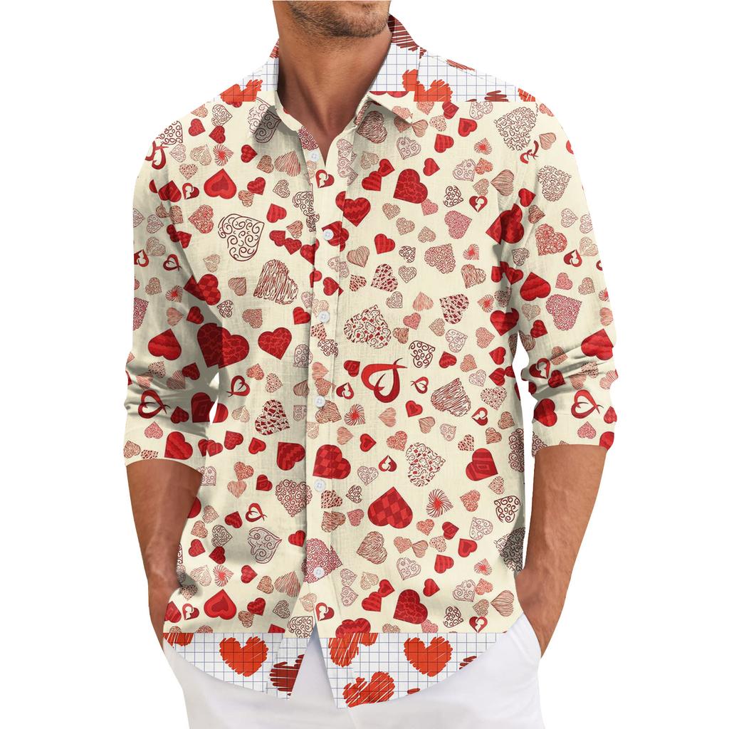 Lässiges, locker sitzendes Langarmhemd für Herren, modisches Revershemd