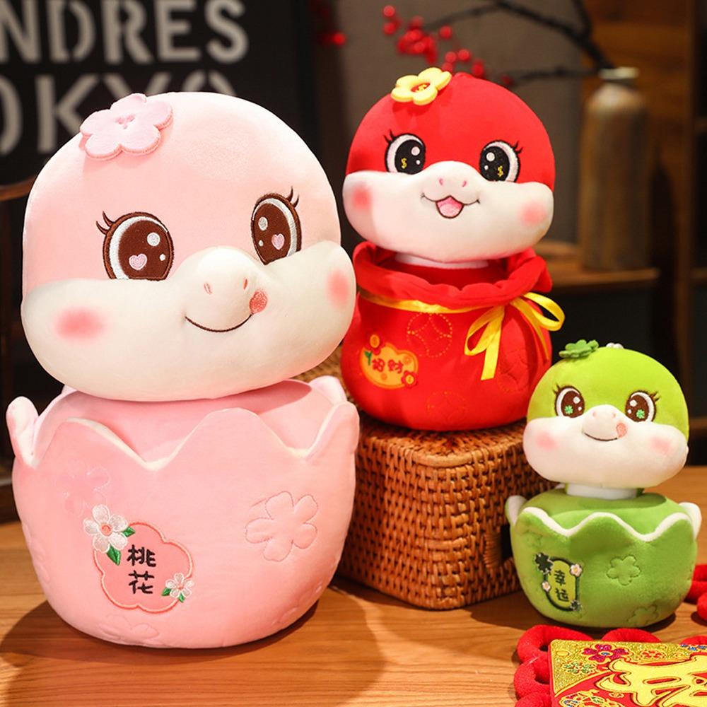 Chinese Style Snake Year Plush Toy Big Eyes Lucky Snake Doll  Home Decor