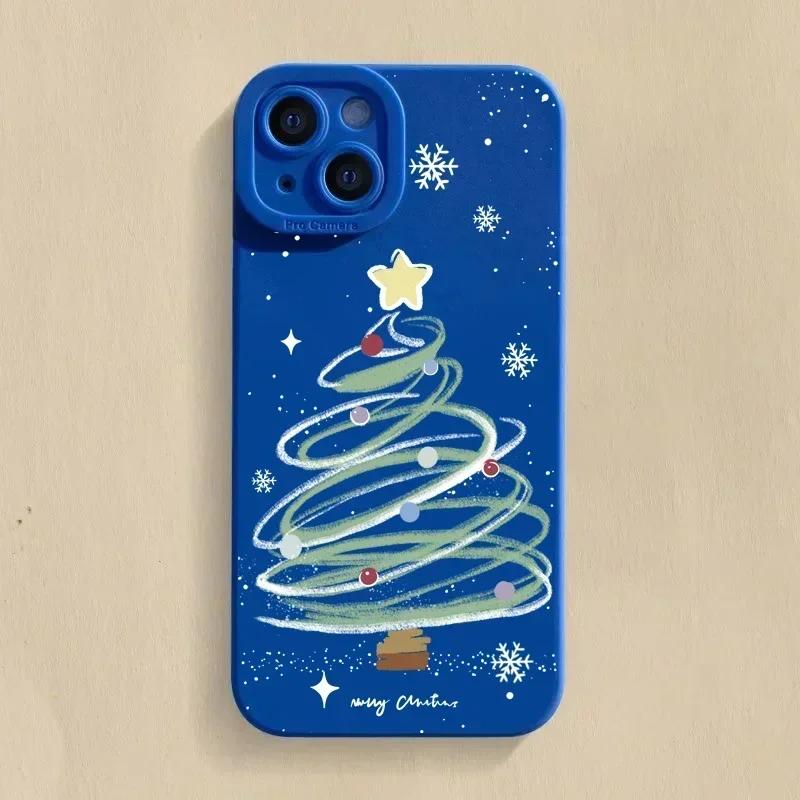 Christmas Cartoon New Year Gift Phone Case iPhone 15 14 13 12 11 Pro Max Mini X Xs XR 7 8 Plus SE Soft Silicone Cover