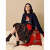 INMAN Women's 2025 Winter Teddy Bear 3D Knit Pullover Sweater