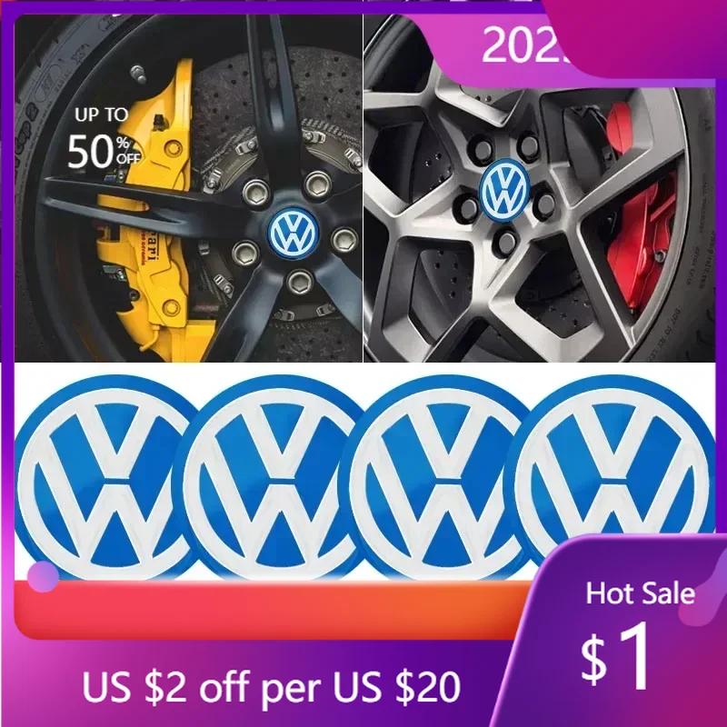 Heiß 2025 Neu 56mm Emblem Radnabenkappen Aufkleber Auto Felgenabdeckung Zubehör für Volkswagen CC Golf 6 7 GTI Tiguan Passat B